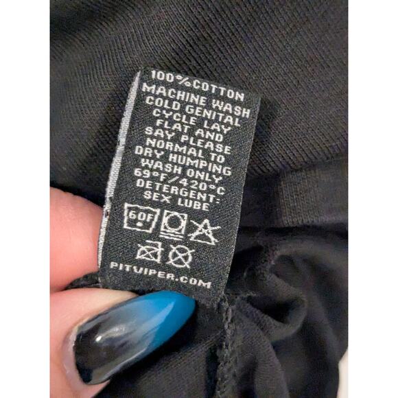 Pit Viper Sunglasses Naples Hi Collar Tee T-Shirt Biking Men Size Small Black - Picture 7 of 7